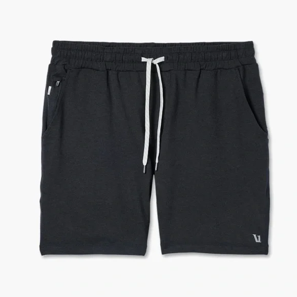 VUORI Men’s Ponto  7” Shorts DreamKnit Heather Black Medium - Picture 7 of 8